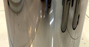 Lixeira Redonda em Inox Mdia