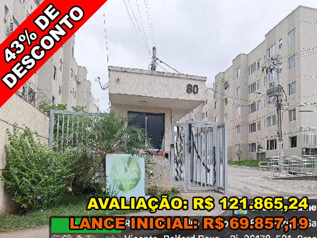 Apartamento 2 quartos, 1 vaga, 41m² privativos, desocupado