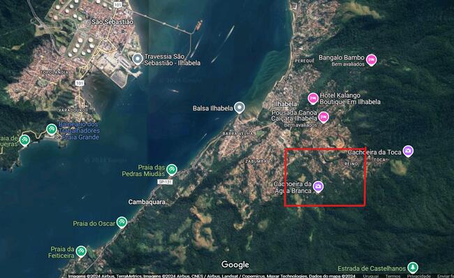 Terreno em Ilhabela com 231.225,75m² e Benfeitorias