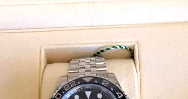 Relógio Rolex Pulseira Prata e Detalhes Azuis
