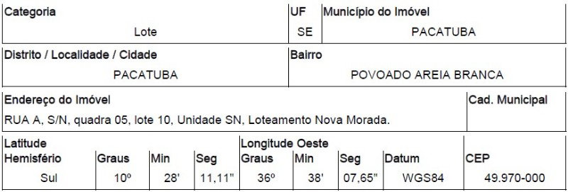 Terreno de 176,40 m² em loteamento com infraestrutura deficiente