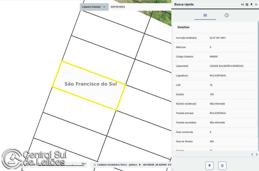 Terreno plano de 360m² no loteamento Cidade Balneária Maresol