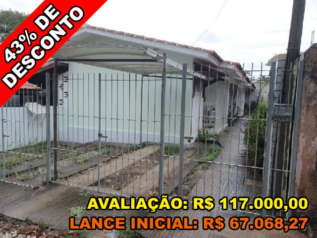 Casa com 1 quarto, banheiro, área serv., terraço e 1 vaga