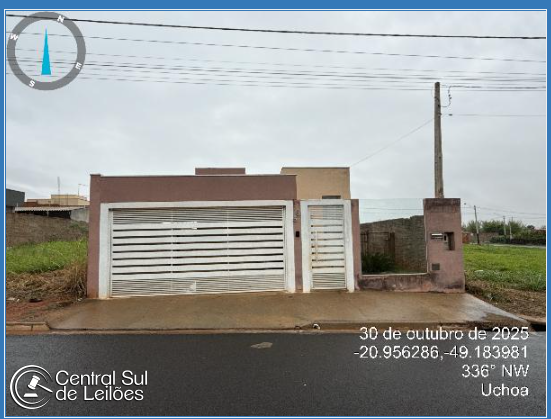 Casa em Uchoa/SP com 3 quartos e 200m² de terreno