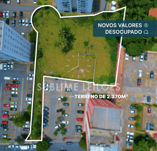 Terreno de 2.370m² | Sem benfeitorias