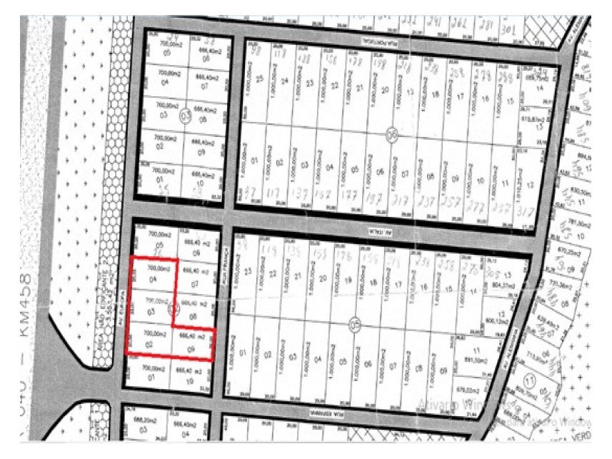 Terreno de 700 m² em leilão
