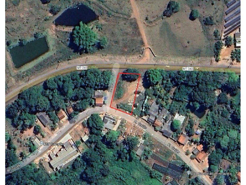Terreno com 1075.85m² em Arenápolis/MT