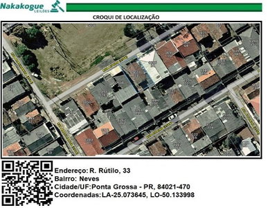 Terreno com Casa Danificada em Ponta Grossa - 144m²