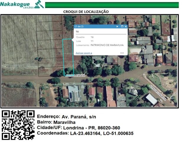 Terreno de 507m² em Londrina/PR
