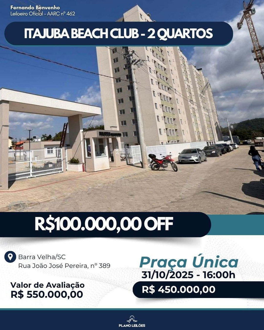 Apartamento Itajuba Beach Club com 2 quartos e 1 vaga