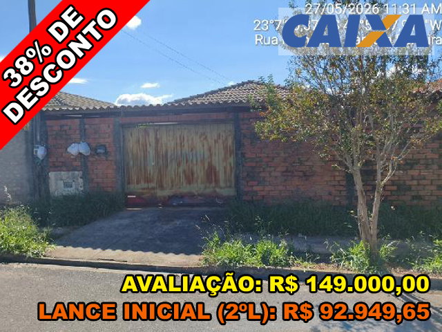 Casa em Avaré, 2 quartos, 45m² privativos, 202m² de terreno