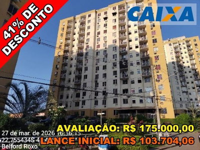 Apartamento com 2 quartos, 46m² privativos em Belford Roxo