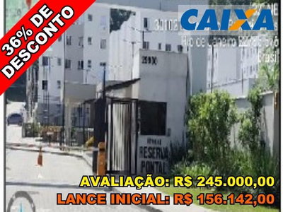 Apartamento de 44 m² com 1 vaga e lance de R$ 156 mil