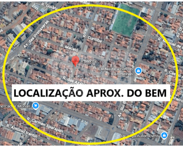 Casa residencial com 250m² de terreno, 45m² construídos, desocupada