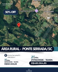 Sítio Rural com 298 mil m² em Ponte Serrada