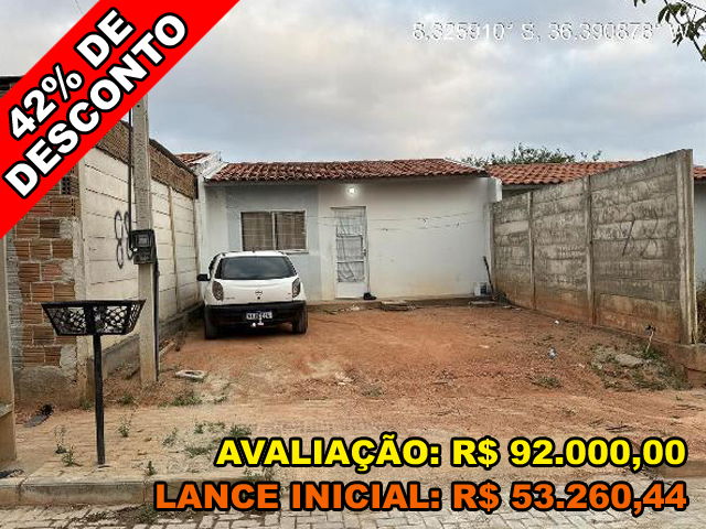 Casa 2 quartos, 1 banheiro, 50m² construída, desocupada