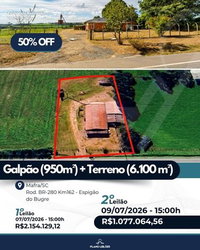 Barracão Industrial 950m² em Mafra/SC - BR-280