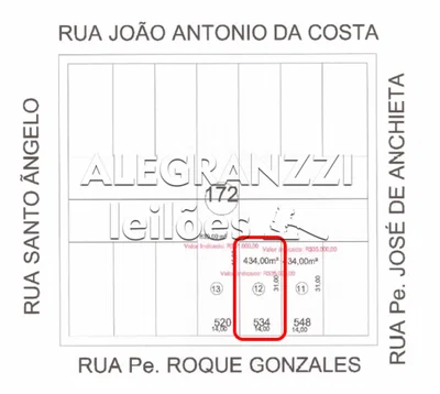 Terreno de 434m² com Matrícula em São Miguel das Missões