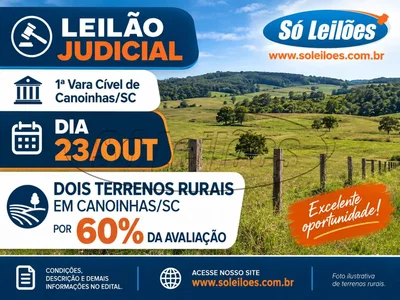 Terreno rural de 30.250 m² com avaliação atualizada