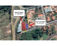 Terreno Urbano 50% com Galpão Industrial em Perdizes/MG