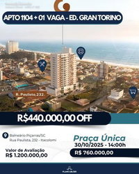 Apartamento 1104 com 1 vaga no Ed. Gran Torino