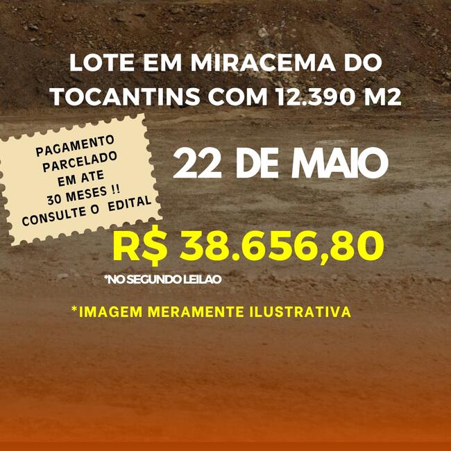 Lote Urbano Vago em Miracema do Tocantins com 12.390 m²