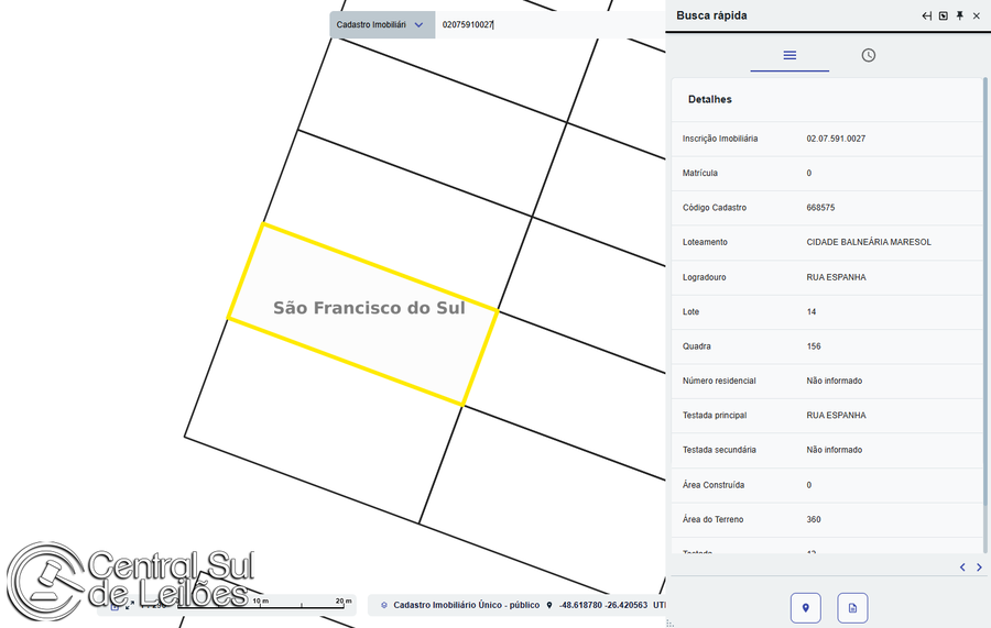 Terreno plano de 360m² no loteamento Cidade Balneária Maresol