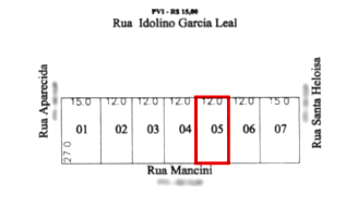 Terreno com 324m², parte de escombros, aberto e com muro nos fundos