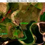 Fração de campo com aramados em área de 1.877ha