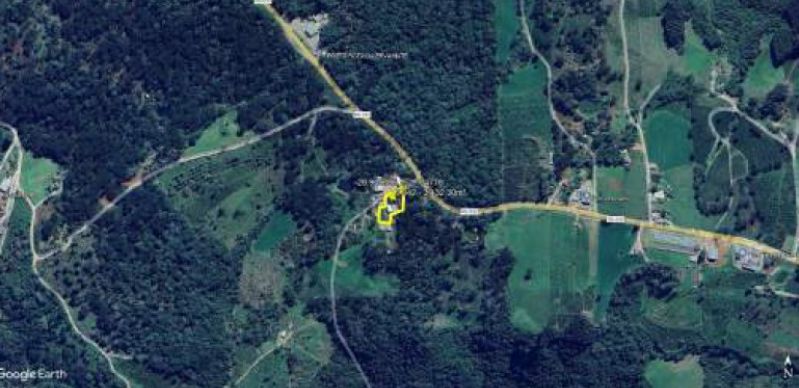 Área rural com galpão 485m² e escritório 34m², ocupado