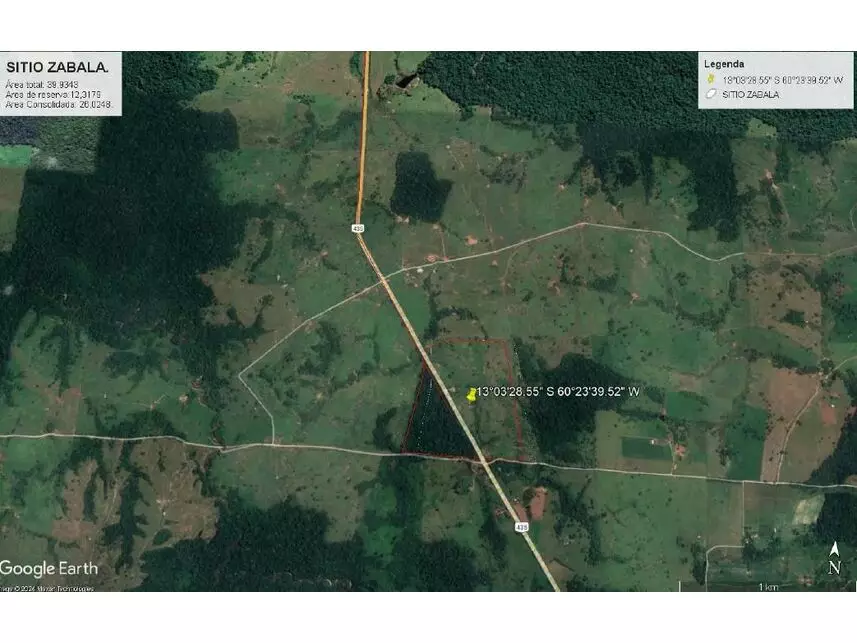 Sítio em Leilão com 39,71ha na Zona Rural de Colorado do Oeste/RO