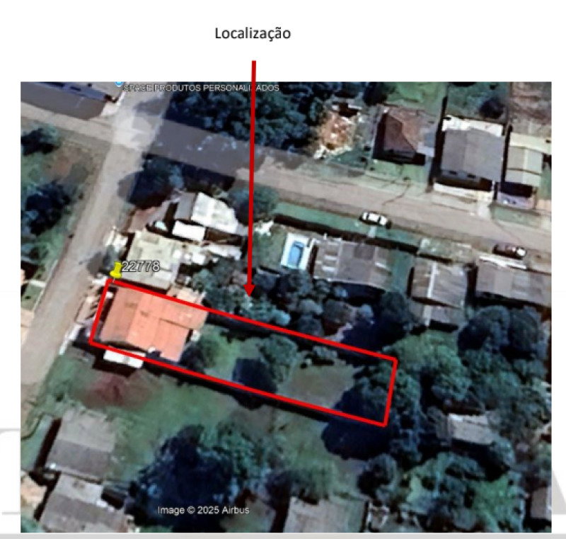 Casa ocupada com terreno de 575 m² e 109,76 m² construídos