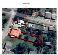 Casa ocupada com terreno de 575 m² e 109,76 m² construídos