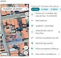 Terreno de 144m² no centro de São João do Piauí