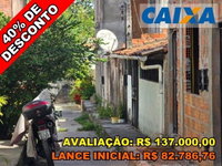 Casa com 56,05 m², 1 quarto e 1 banheiro