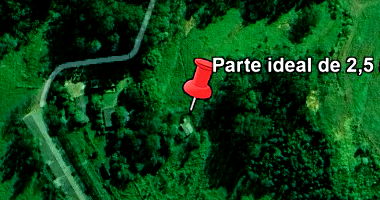 Parte ideal rural de 2,5 alqueires, terra nua e desocupada