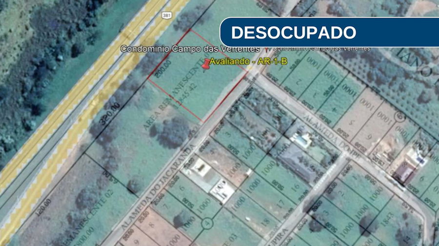 Terreno desocupado com 3.745,42 m², ideal para investimento