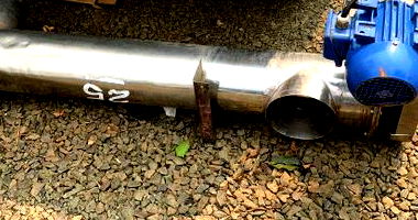 Rosca transportadora em aço inox com motor 1.5cv
