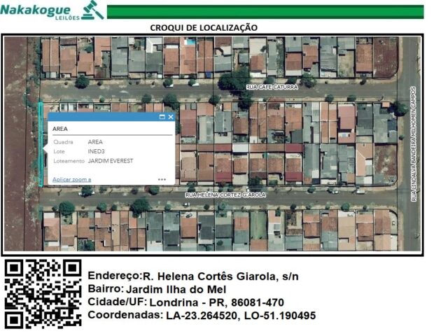 Lote 269 - Área Inedificável 127,70m² em Londrina/PR