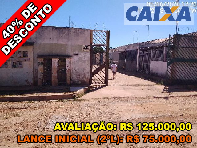 Casa em Cidade Ocidental - 57m², 2 Quartos, 125m² Terreno