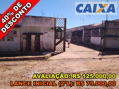 Casa em Cidade Ocidental - 57m², 2 Quartos, 125m² Terreno