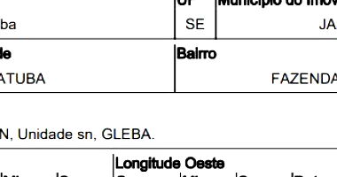 Gleba com 9885m² em Japaratuba/SE