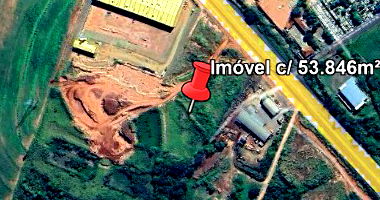 Terreno com benfeitorias e construção abandonada, 53.846m²