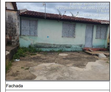 Casa com 2 Quartos e Área de Serviço em Niquelândia