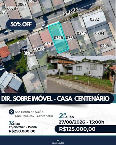Casa com 87m² Construídos em São Bento do Sul - Oportunidade