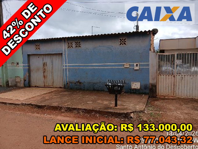 Casa com 2 quartos e 62,63 m² em Santo Antônio do Descoberto