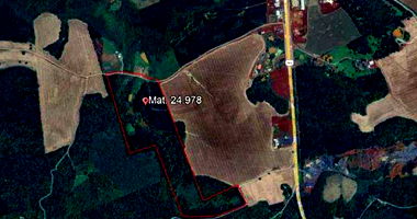 Terreno Rural de 155.000m² desocupado sem benfeitorias