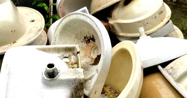Diversas Bacías Sanitárias e Lavatórios