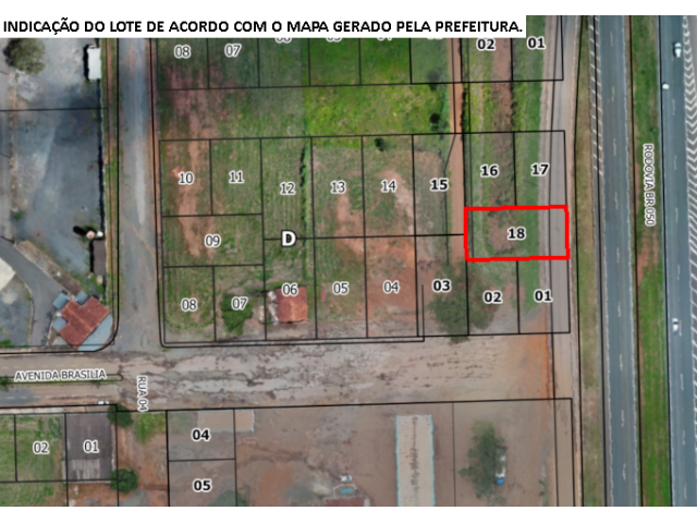 Terreno amplo em Campo Alegre de Goiás - Lote 18
