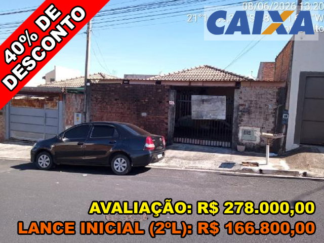 Casa com 84,57m² de área total e 166m² de terreno em Monte Alto - SP